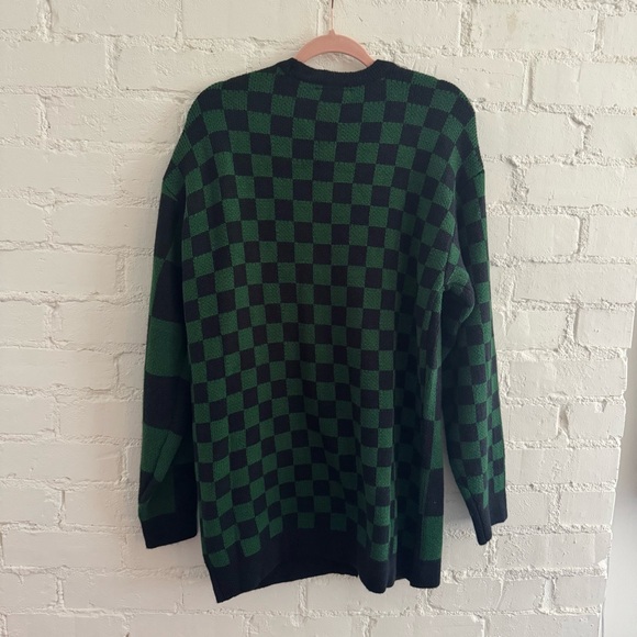 ON HOLD Slytherin Boxlunch Green and Black Checkered Cardigan 🐍🖤💚 - Picture 5 of 7